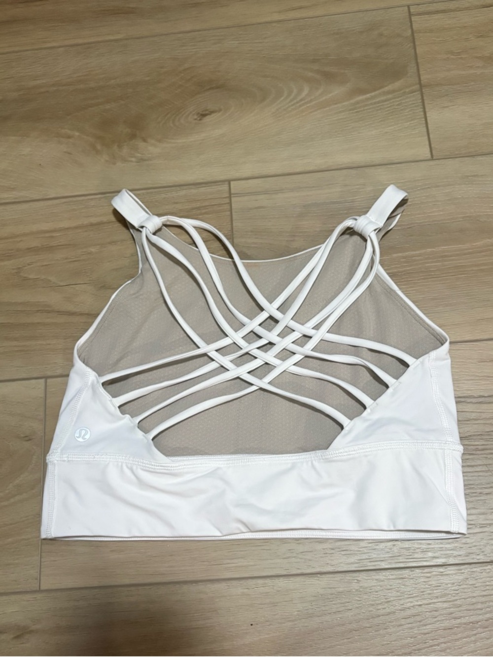 lululemon athletica White Crisscross Strappy Sports Bra